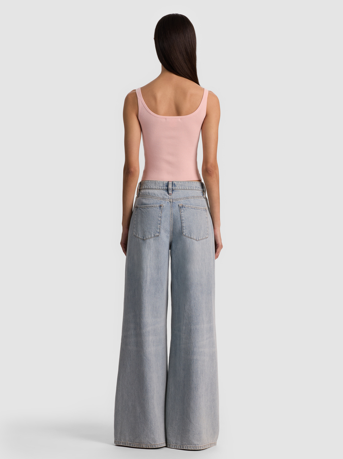 SHANA RIBBED TANK - ENGLISH ROSE image 2 - ALICE + OLIVIA