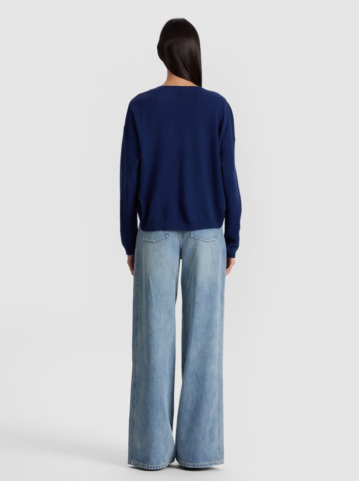 WILLIAMS CASHMERE PULLOVER - INDIGO image 2 - Alice And Olivia