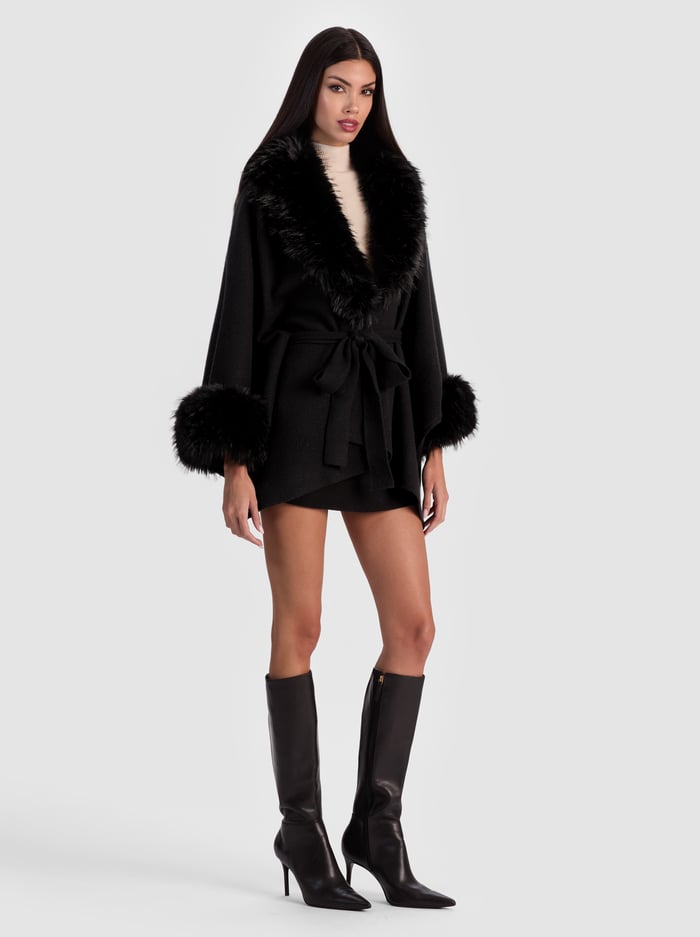 JOANNE SWEATER COAT - BLACK image 4 - Alice And Olivia