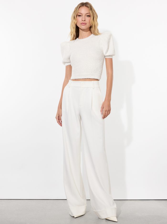 CIARA PUFF SLEEVE SWEATER - SOFT WHITE image 2 - Alice And Olivia