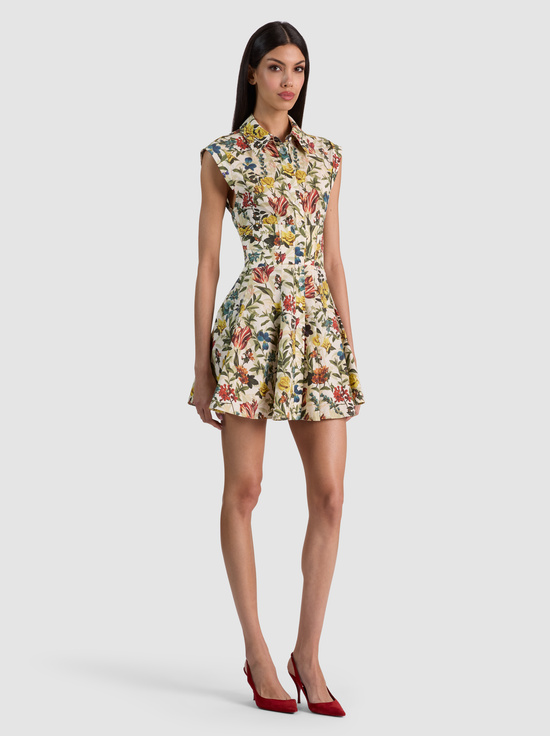 DESERT SPRIGS VANILLA-KIM CORSET SHIRT DRESS