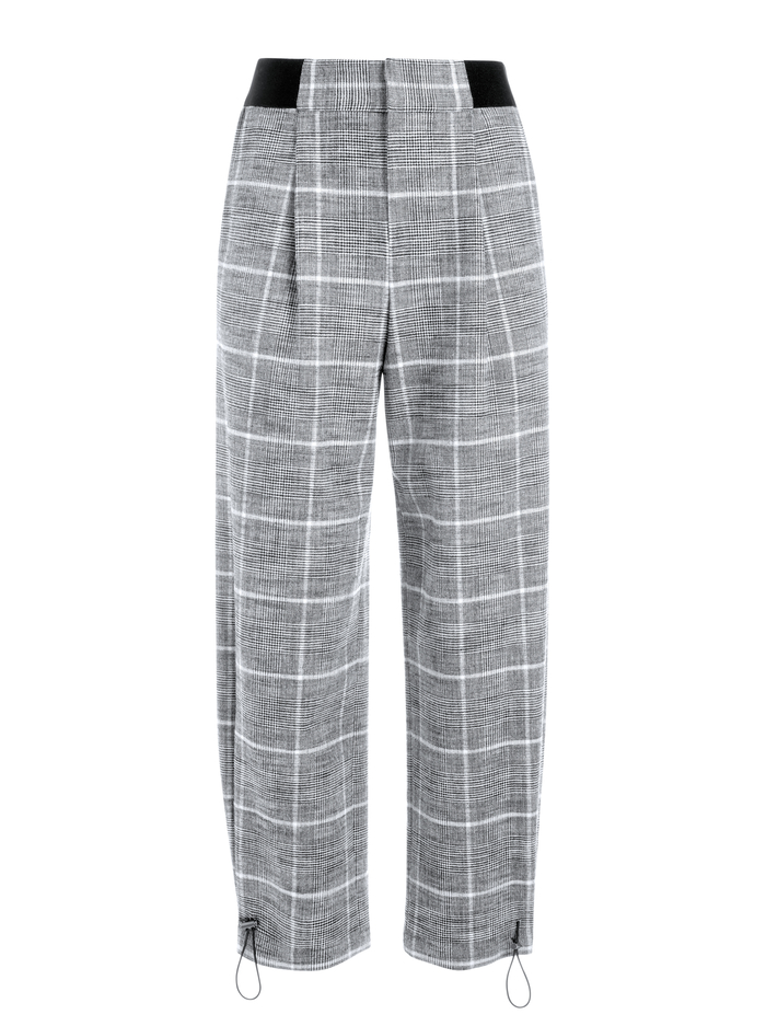 PARIS PLAID TOGGLE JOGGER - BLACK/WHITE image 5 - Alice And Olivia