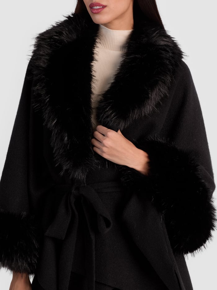 JOANNE SWEATER COAT - BLACK image 3 - Alice And Olivia