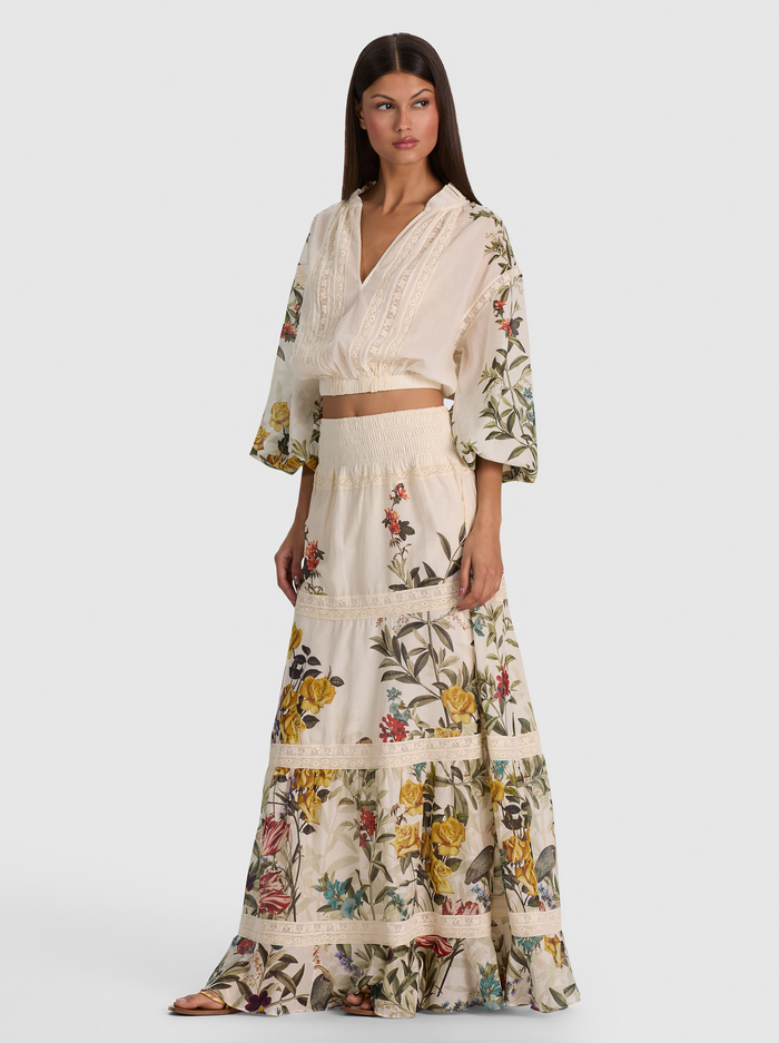 CASSIE EMBROIDERED BLOUSE - DESERT SPRIGS VANILLA image 4 - ALICE + OLIVIA