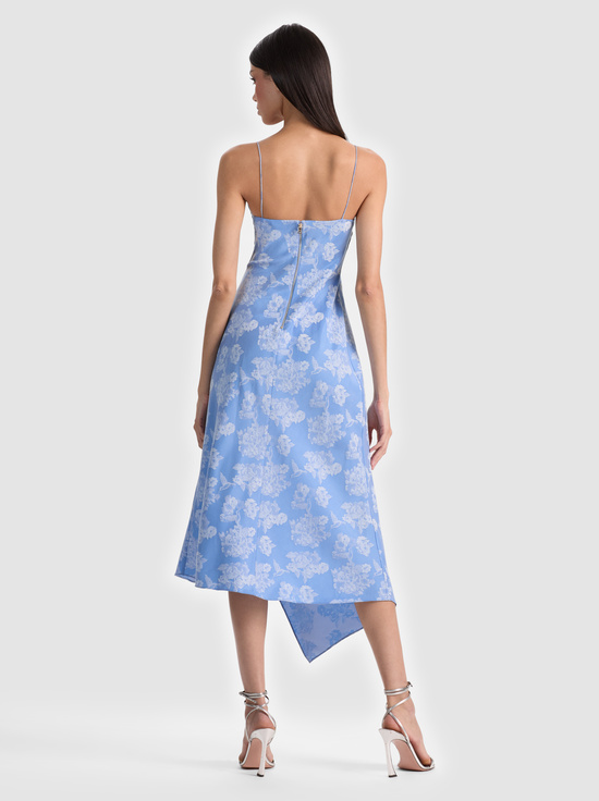 CAROLINA BLUE-JULIETTA MIDI SLIP DRESS