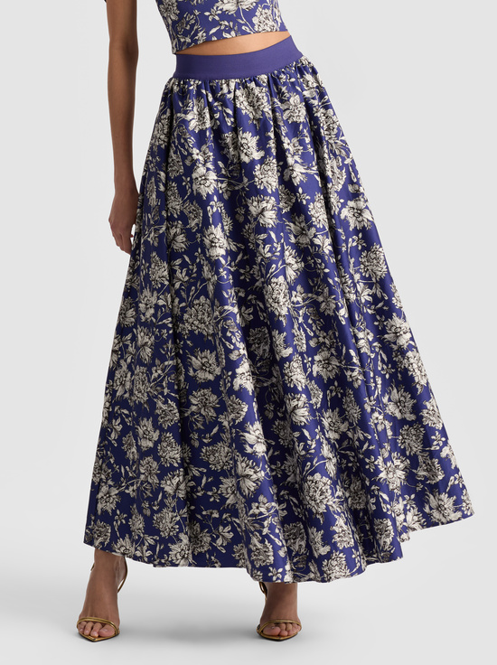BLOOMING WILD INDIGO-NILDA MAXI SKIRT