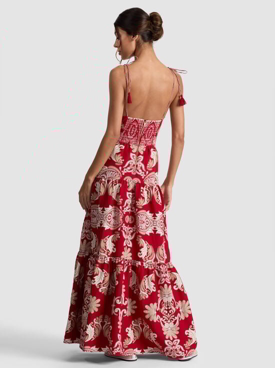 SERENADE DARK CHERRY-MINKA MAXI DRESS