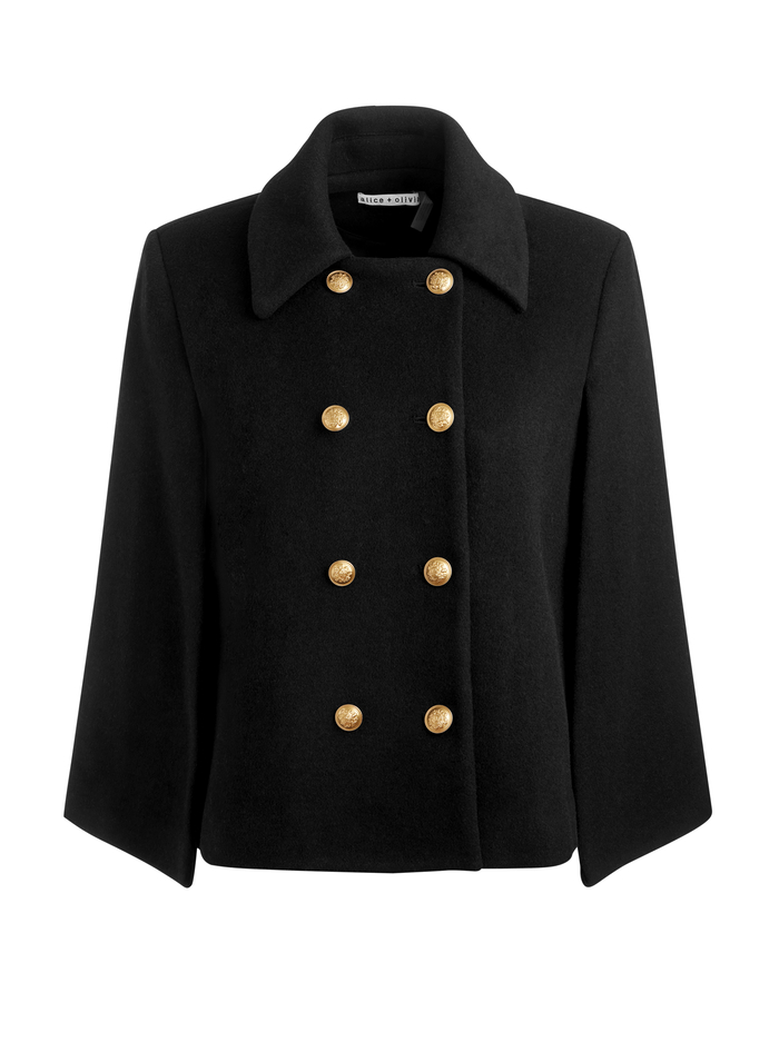 REYNALDA MINI CAPE - BLACK image 5 - Alice And Olivia