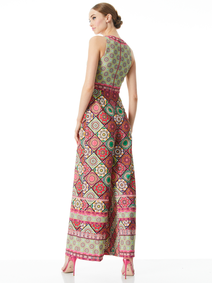 AUDRIE PLEATED JUMPSUIT - FAR OUT image 1 - Alice And Olivia