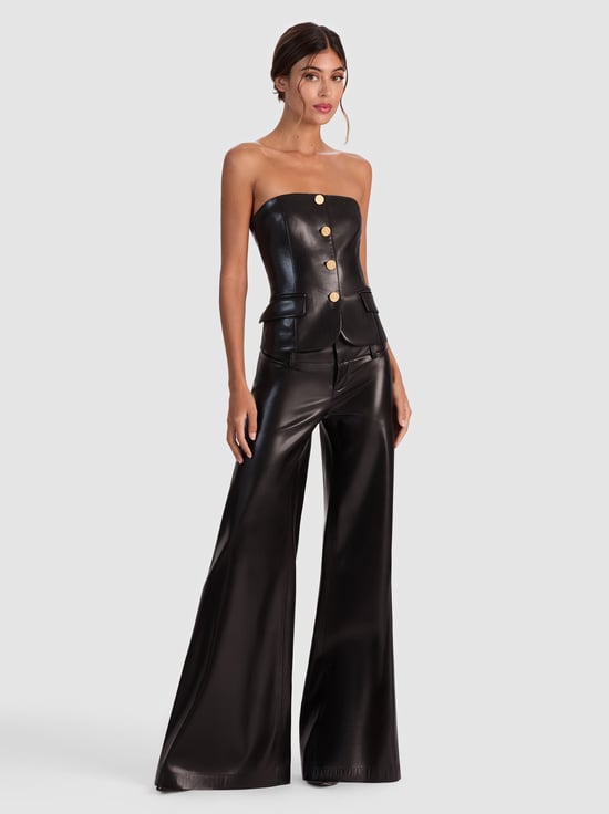 BLACK-MADISON VEGAN BUSTIER TOP