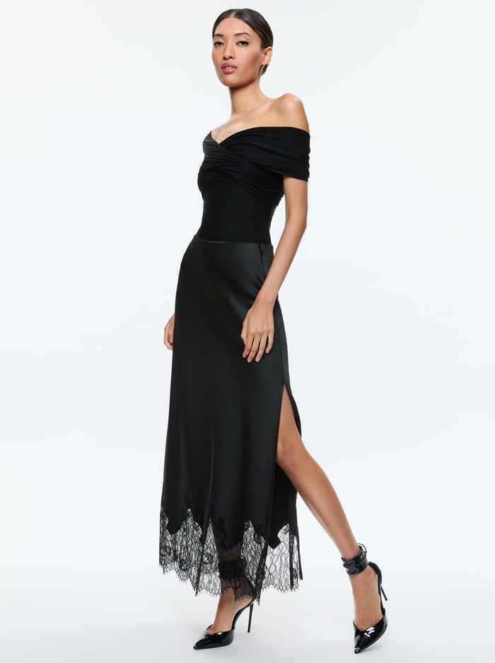 MAEVE SLIP SKIRT - BLACK image 4 - Alice And Olivia