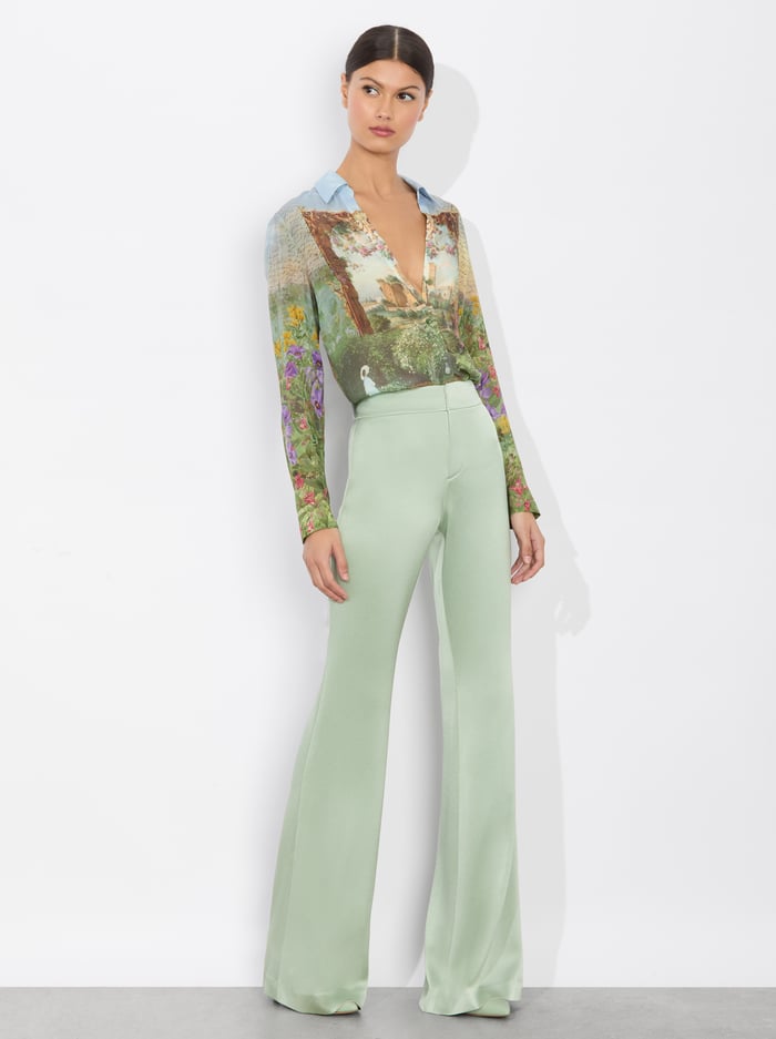 ELOISE BUTTON DOWN BLOUSE - DUSK TO DAWN image 4 - Alice And Olivia