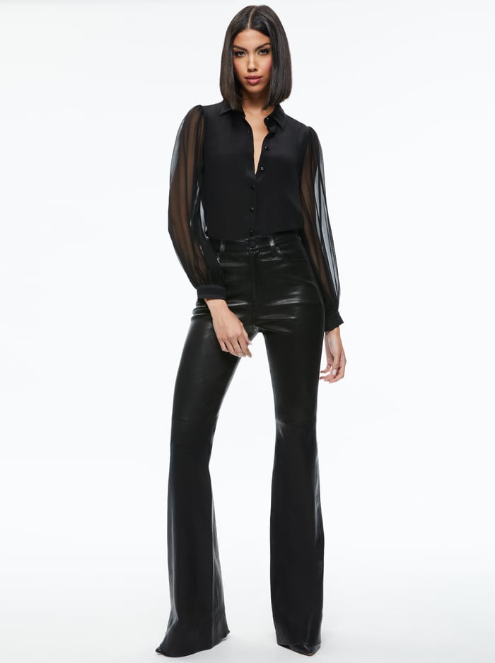 ROANNE BUTTON DOWN - BLACK image 4 - Alice And Olivia
