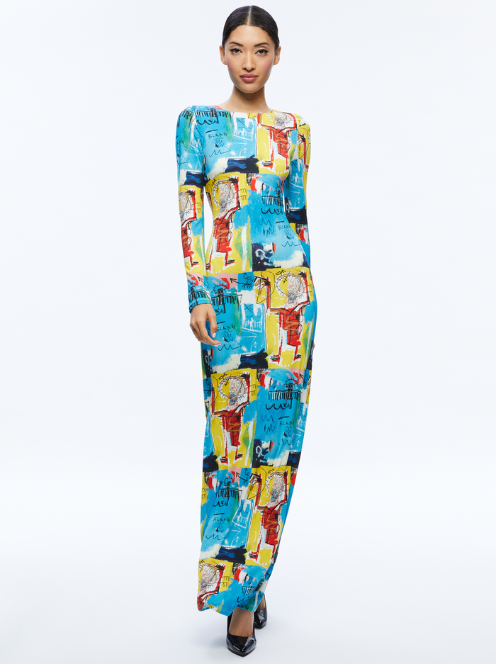 A+O X BASQUIAT DELORA MAXI DRESS - UNTITLED image 2 - Alice And Olivia