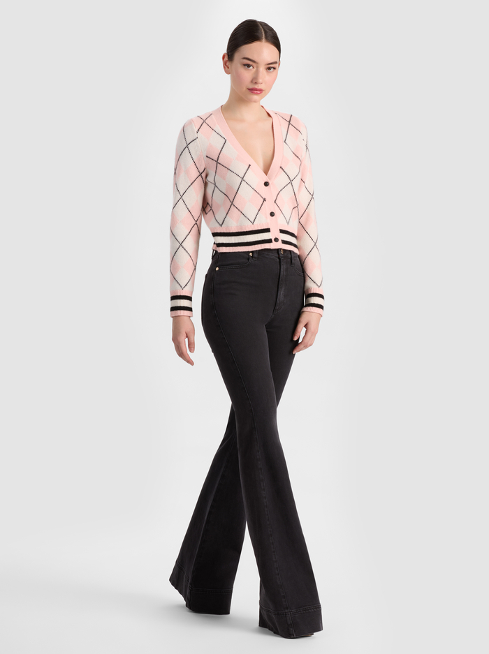 GRACE CASHMERE CARDIGAN - ENGLISH ROSE/MULTI image 4 - ALICE + OLIVIA
