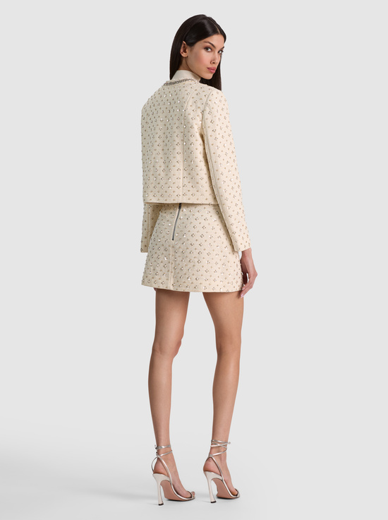 VANILLA-THOMASINA EMBELLISHED TWEED JACKET