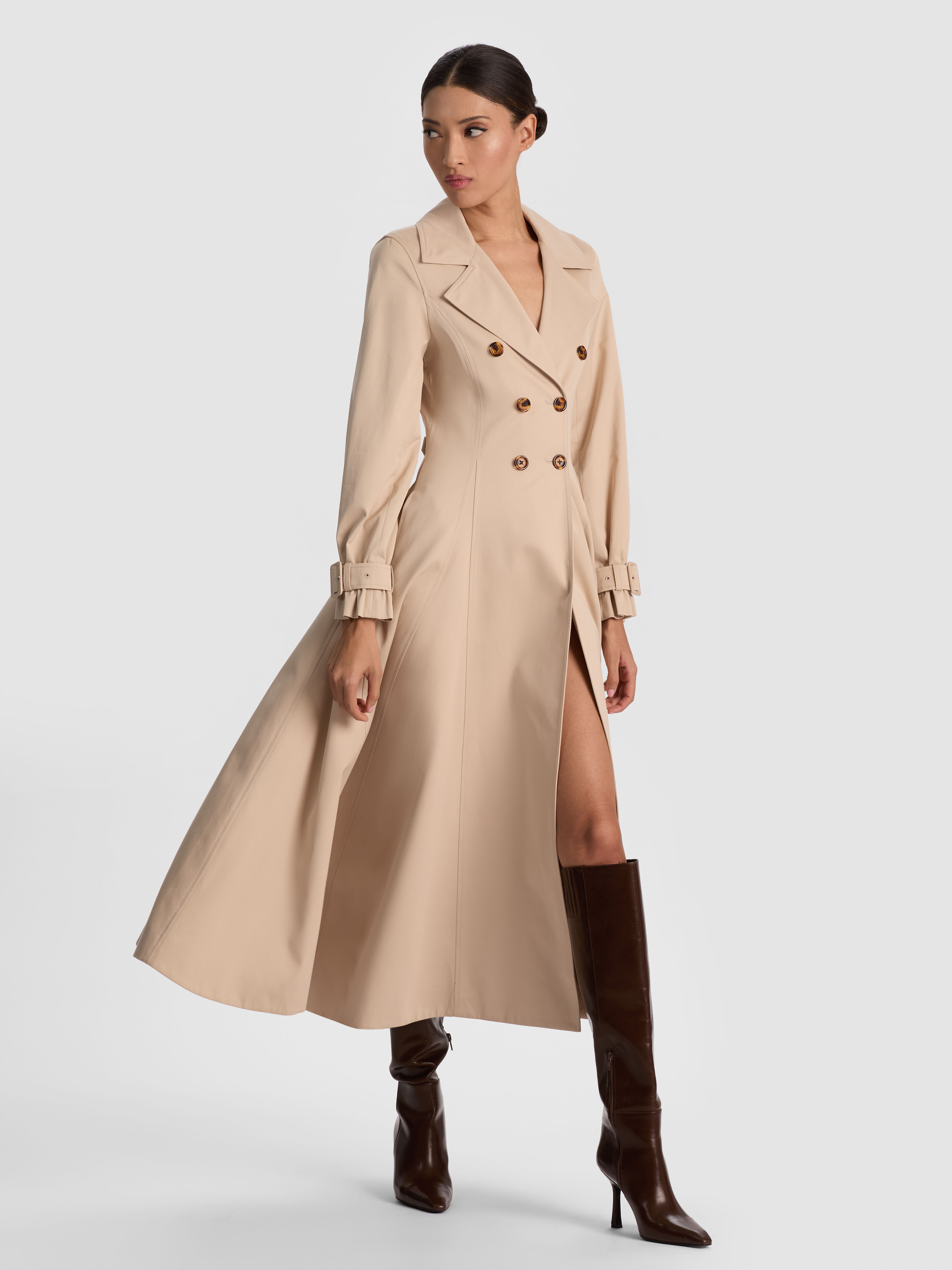 ELLIE TRENCH COAT in LATTE | ALICE + OLIVIA