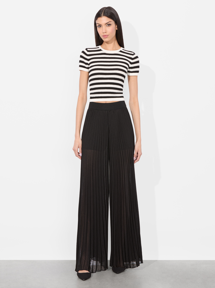 ATHENA PLEATED PANT - BLACK image 1 - Alice And Olivia