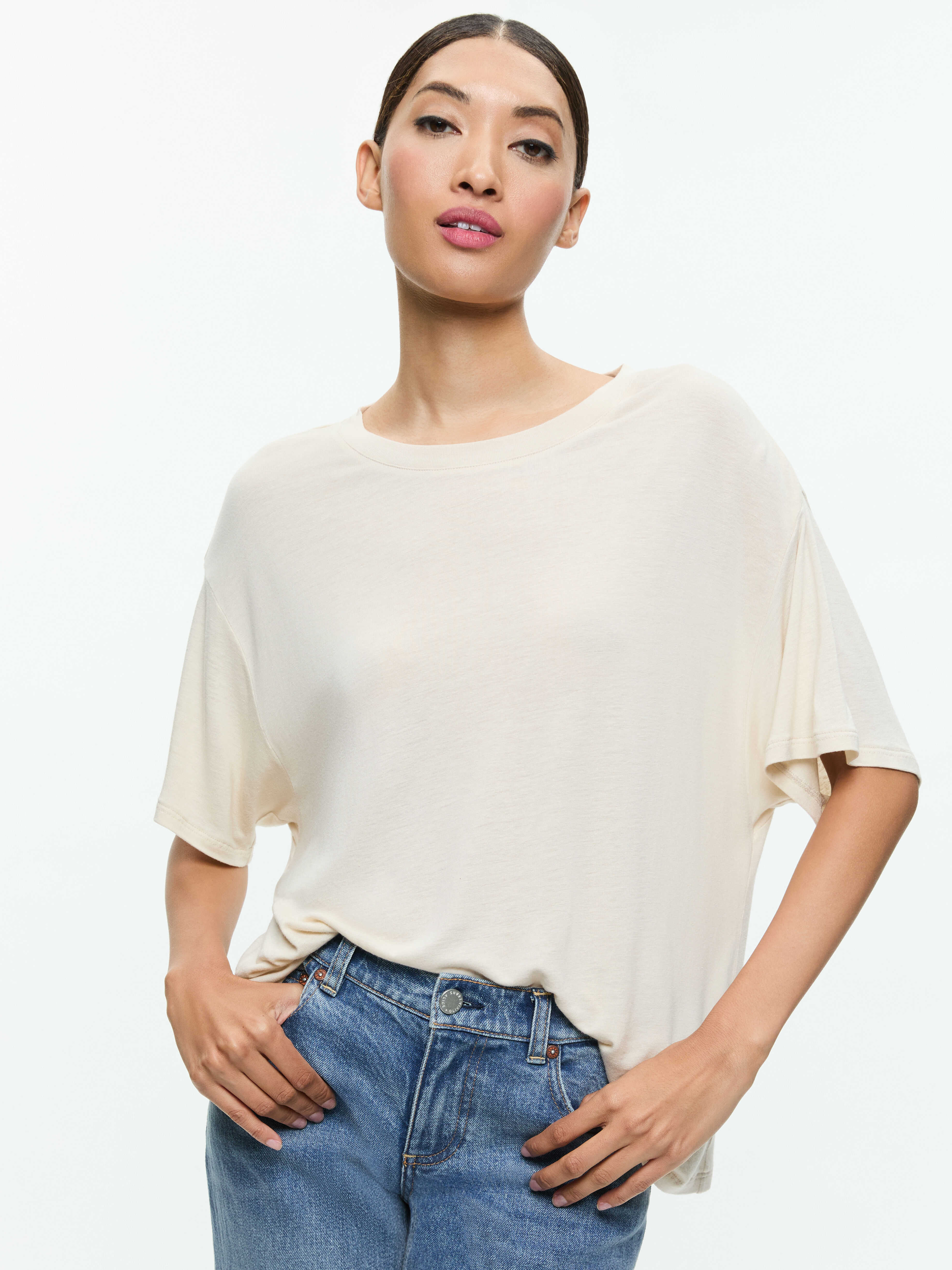 ALICE+OLIVIA ♥ Evan Staceface Oversized Tee/追跡付 CL000V90006Z971_01.jpg?sw=550&