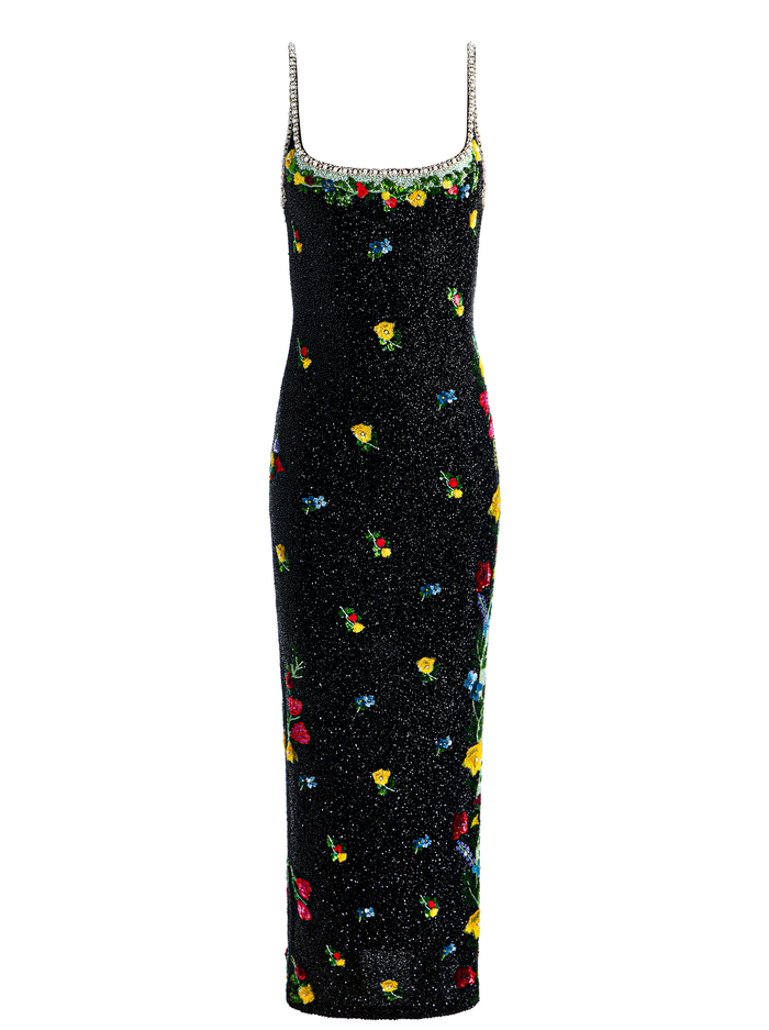 JULIA EMBELLISHED GOWN - DESERT SPRIGS BLACK image 5 - ALICE + OLIVIA