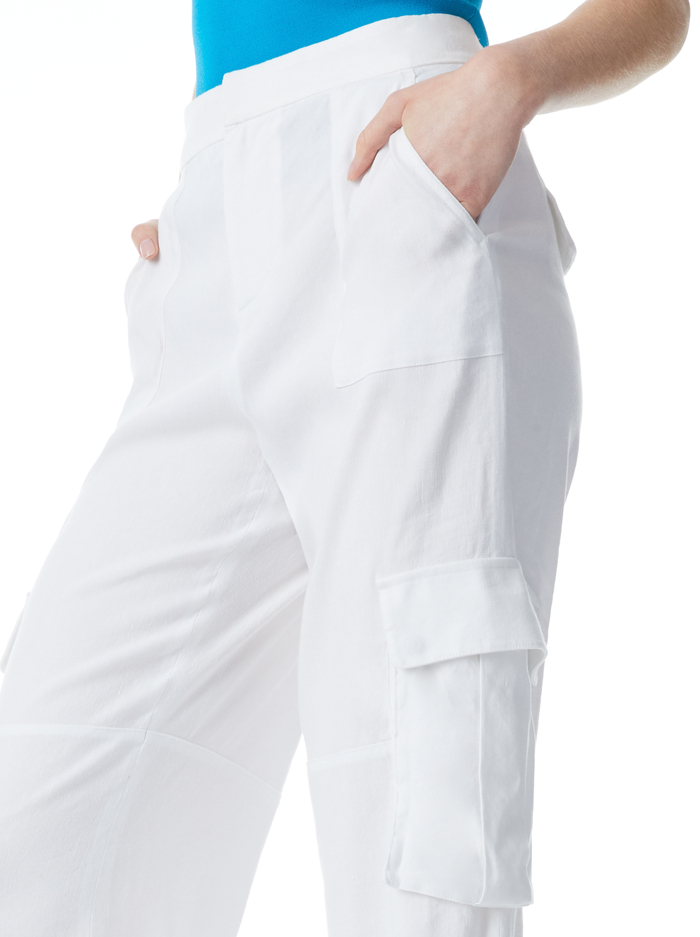 BRANDON LOW RISE CARGO TROUSERS - WHITE image 3 - ALICE + OLIVIA