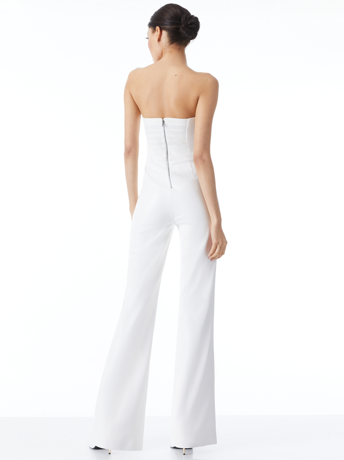 LAVERA VEGAN LEATHER JUMPSUIT - OFF WHITE image 1 - Alice And Olivia