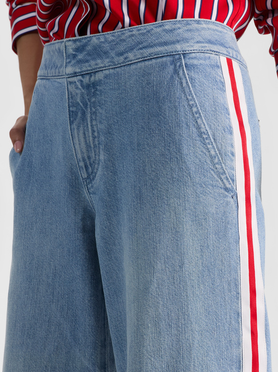 EDIE WASH/OFF WHITE/CHILI PEPP-XANDER RACING STRIPE JEAN