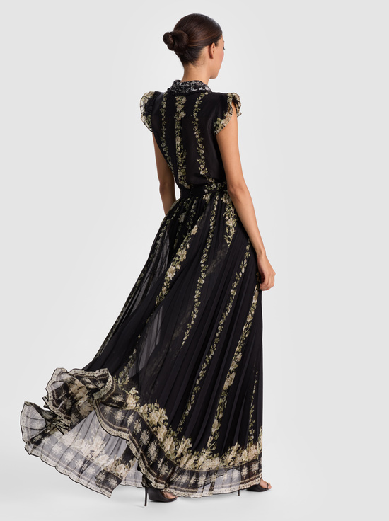 FREE FALLING-KATZ PLEATED MAXI SKIRT