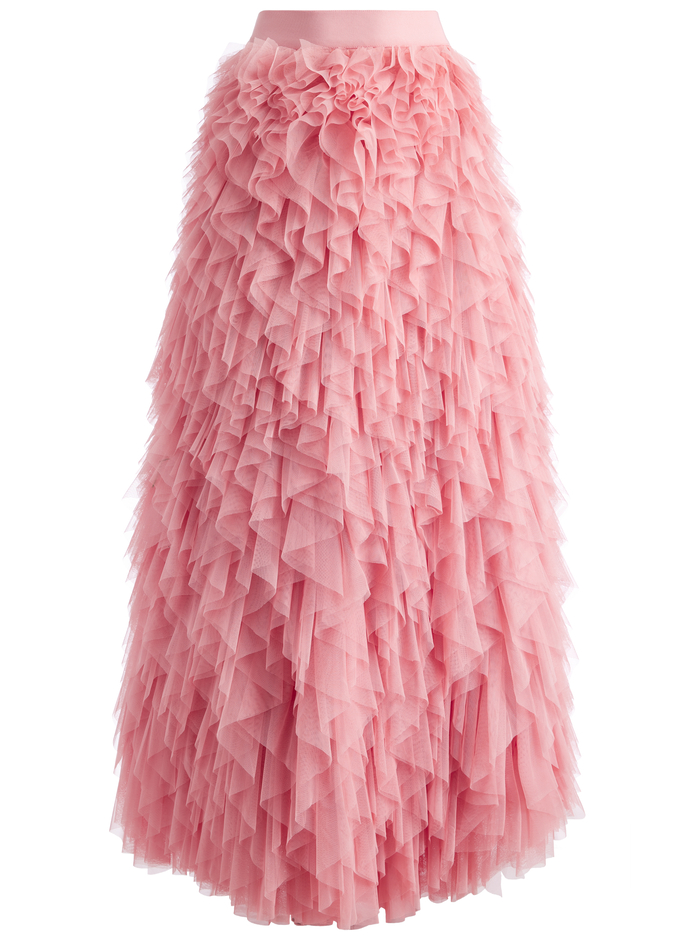 KAL RUFFLE GOWN SKIRT - ROSE image 5 - Alice And Olivia