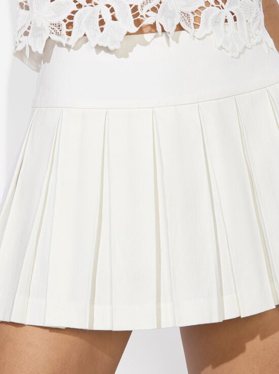 OFF WHITE-EMILIE LINEN MINI SKORT