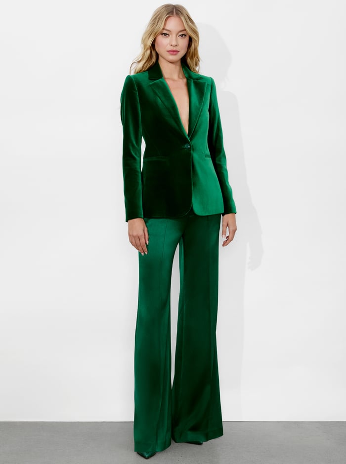 MACEY VELVET BLAZER - FOREST GREEN image 4 - Alice And Olivia
