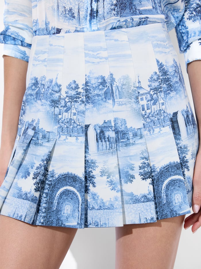 CARTER PLEATED MINI SKIRT - CHATEAU image 4 - Alice And Olivia