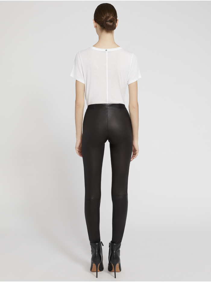 FRONT ZIP LEATHER LEGGING - BLACK image 1 - Alice And Olivia