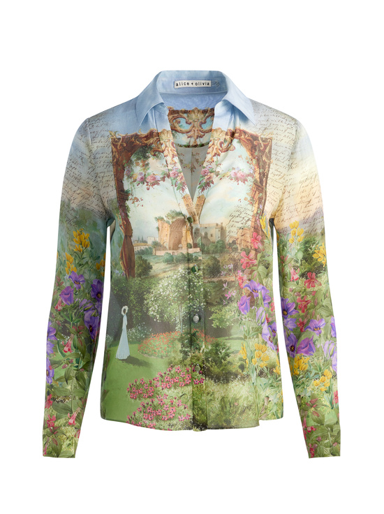 DUSK TO DAWN-ELOISE BUTTON DOWN BLOUSE