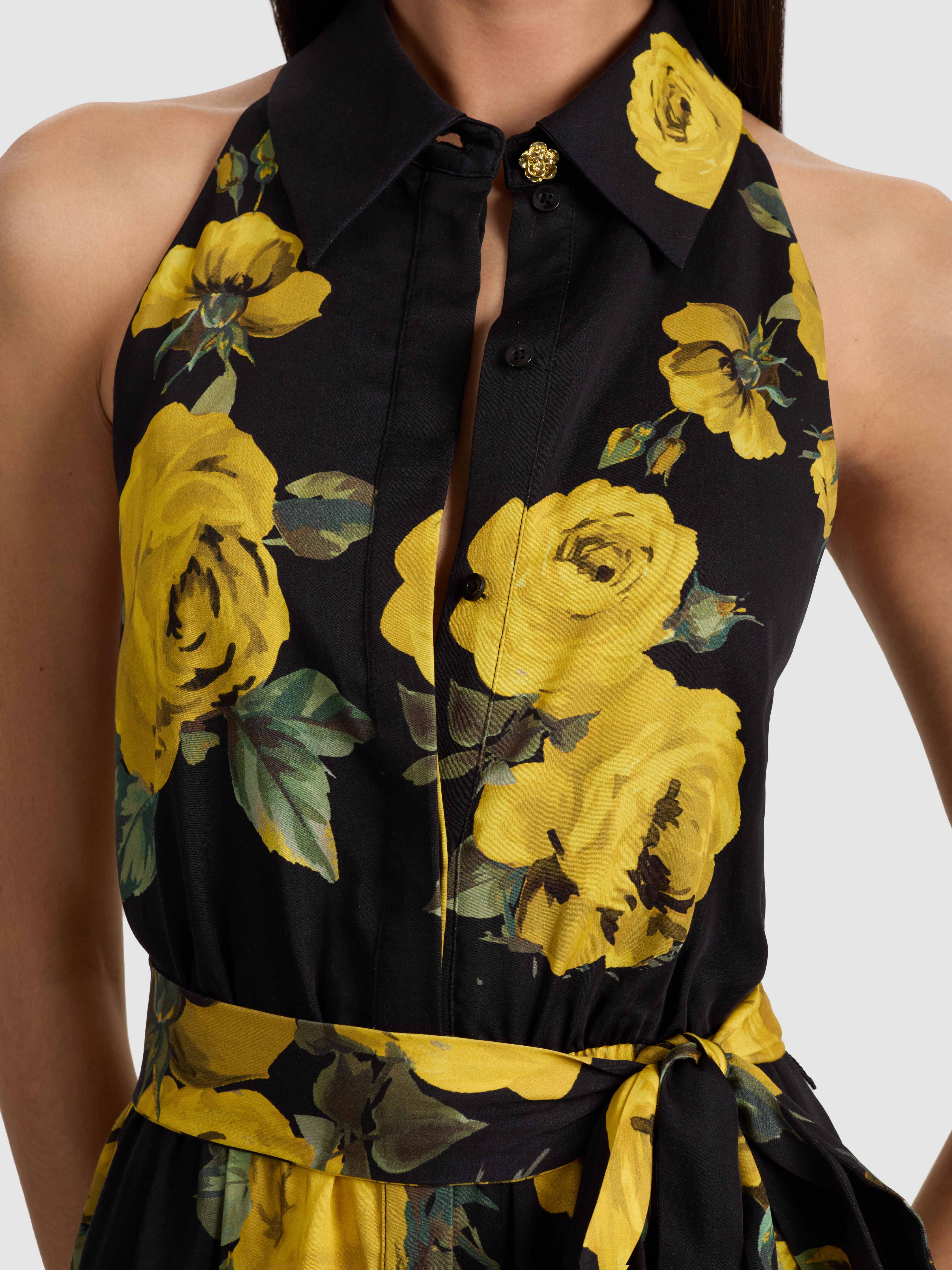Alice+Olivia - 伊藤千晃 A+o X Basquiat Chassidy Maxi Shirt Dress In Confidential