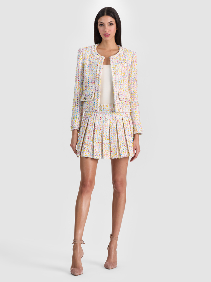 LANDON CROPPED JACKET - OFF WHITE/MULTI image 1 - ALICE + OLIVIA