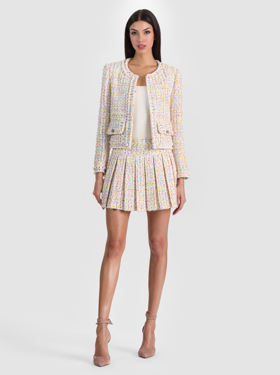 OFF WHITE/MULTI-LANDON CROPPED JACKET