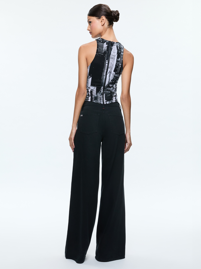 PANIA CROPPED TANK - CITYSCAPE image 2 - Alice And Olivia
