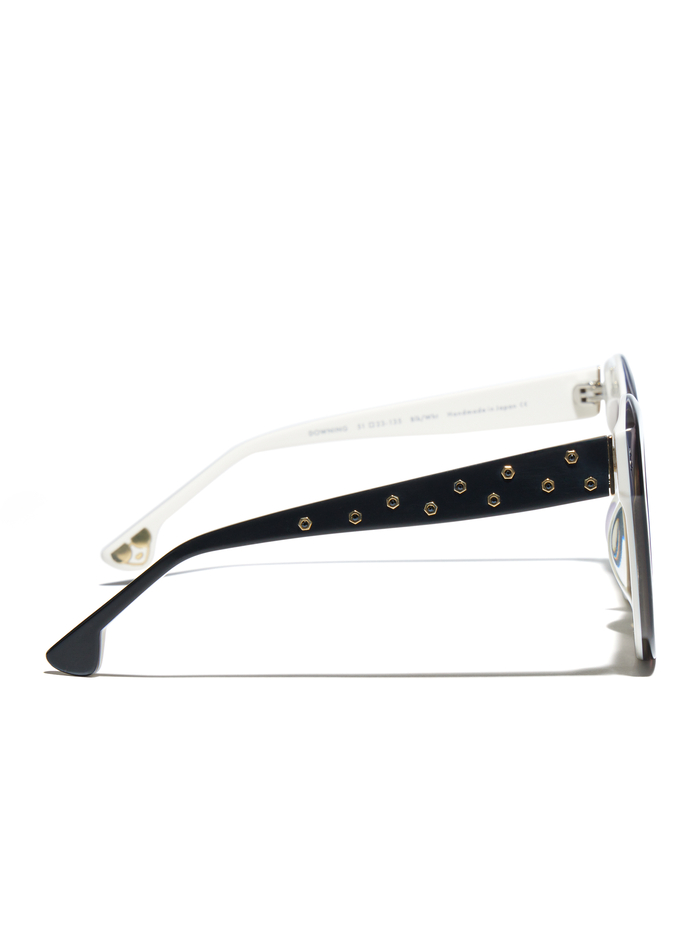 DOWNING SUNGLASSES - BLACK/WHITE image 1 - Alice And Olivia