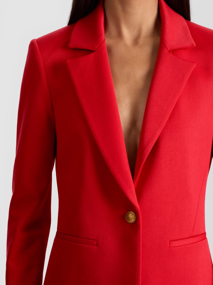 CARY FITTED BLAZER - PERFECT RUBY image 4 - Alice And Olivia