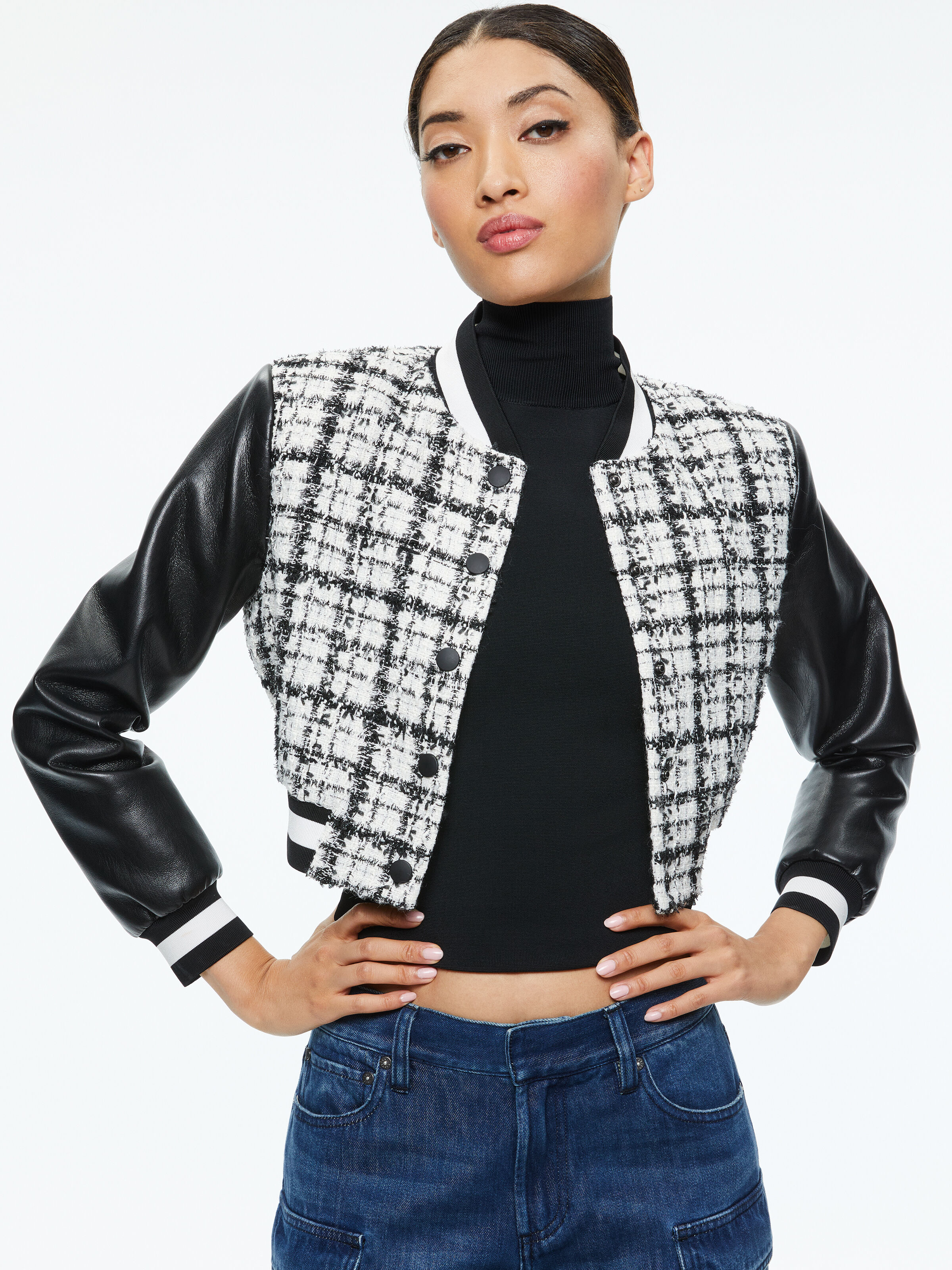 Alice and olivia bomber new arrivals
