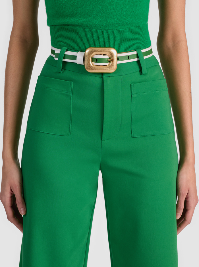 LETTY BELT - OFF WHITE/GREEN APPLE - ALICE + OLIVIA