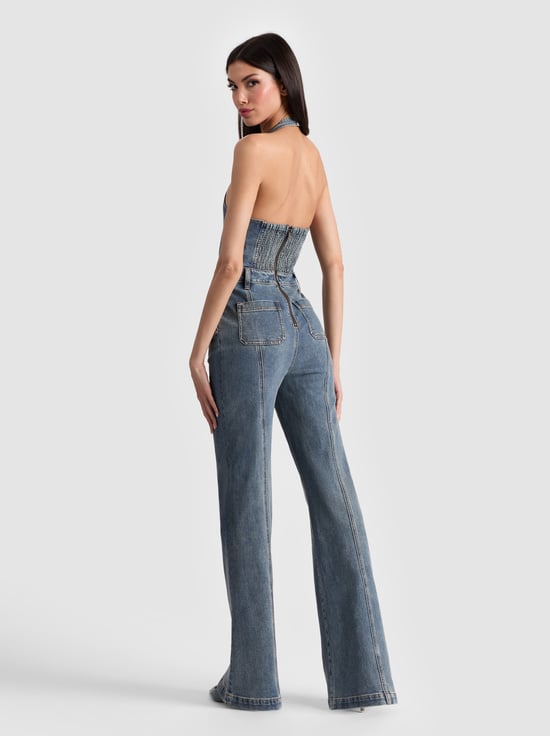 ALBERTINE BLUE-PENNIE DENIM JUMPSUIT