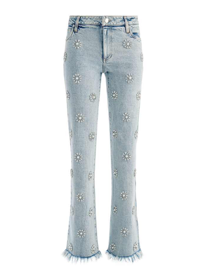 ROXIE EMBELLISHED JEAN - GEMMA LIGHT BLUE image 5 - Alice And Olivia