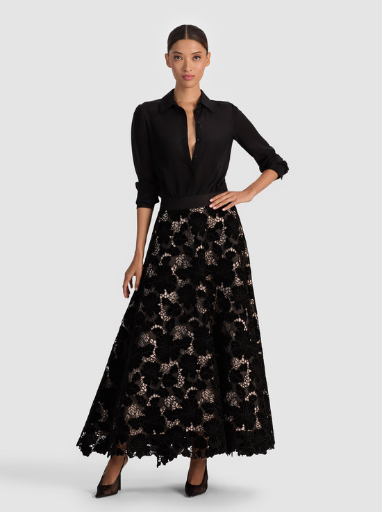 BLACK-LORENA LACE MAXI SKIRT