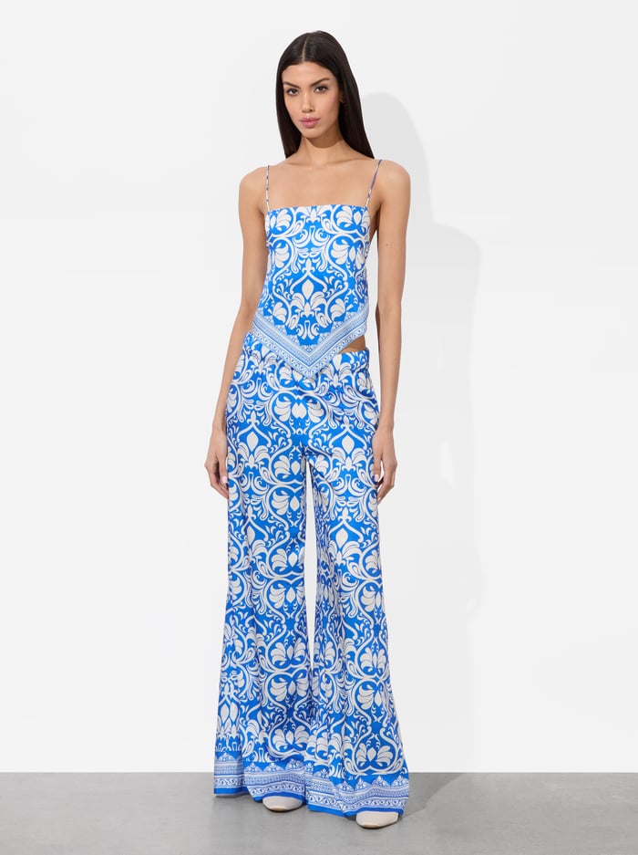 YURI SCARF TOP - SOIREE TRUE BLUE image 1 - Alice And Olivia