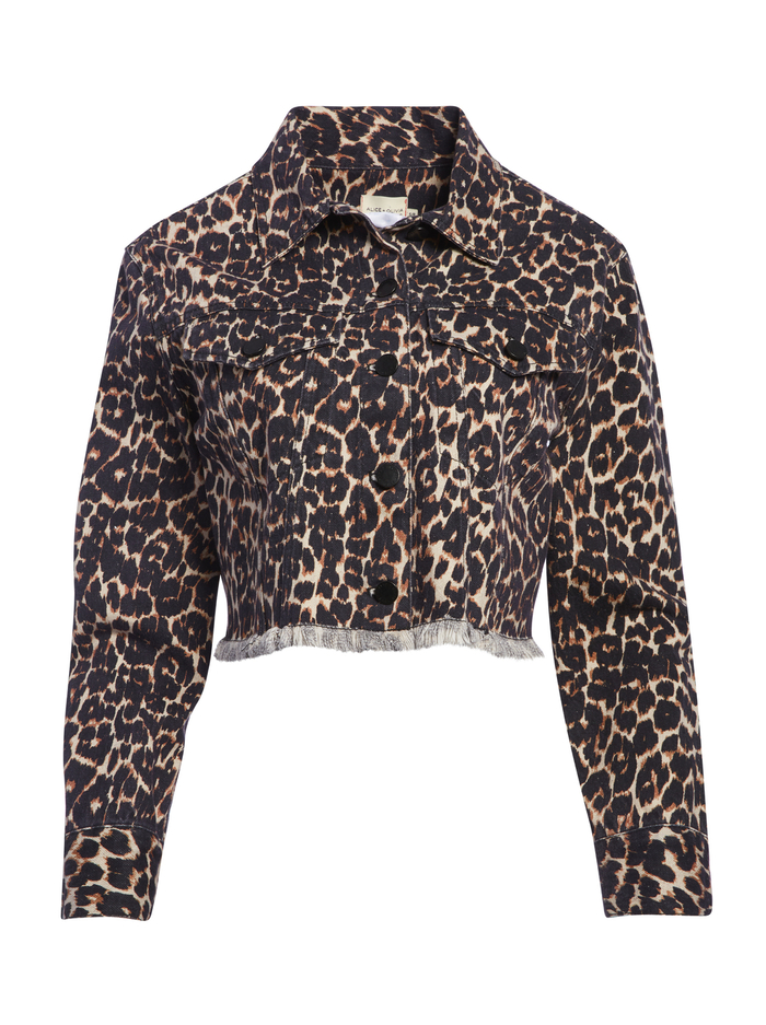 BOXY LEOPARD CROPPED JACKET - LEOPARD image 2 - Alice And Olivia