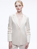 PAILEY FITTED NOTCH COLLAR BLAZER - CHAMPAGNE