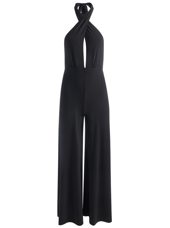 BLACK-EVELINA HALTER JUMPSUIT
