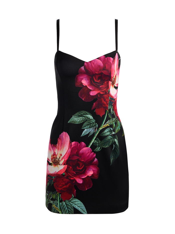 NINA MINI DRESS - EMPRESS BLOOM BLACK image 5 - ALICE + OLIVIA